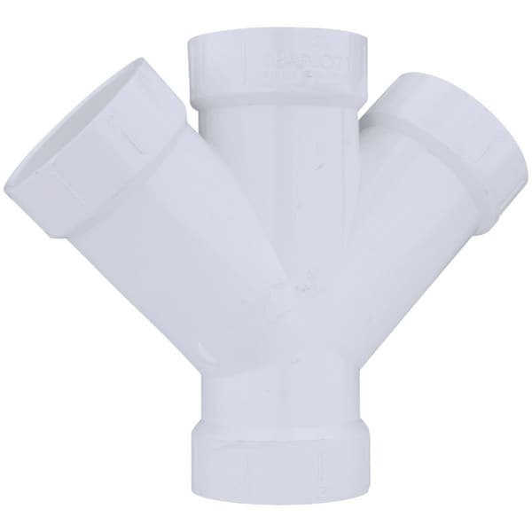 2 In. Schedule 40 DWV PVC Double Wye